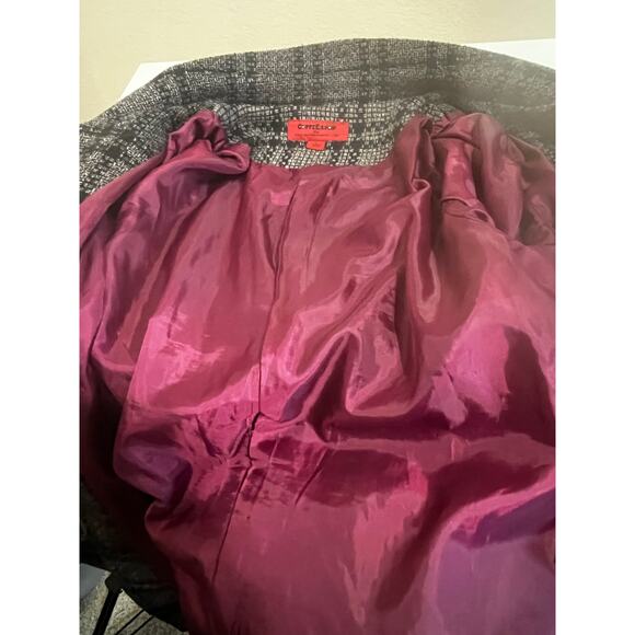 Coffee Shop Red Plaid Peacoat Jacket Juniors Large | Y2K Indie Chic - Picture 4 of 8